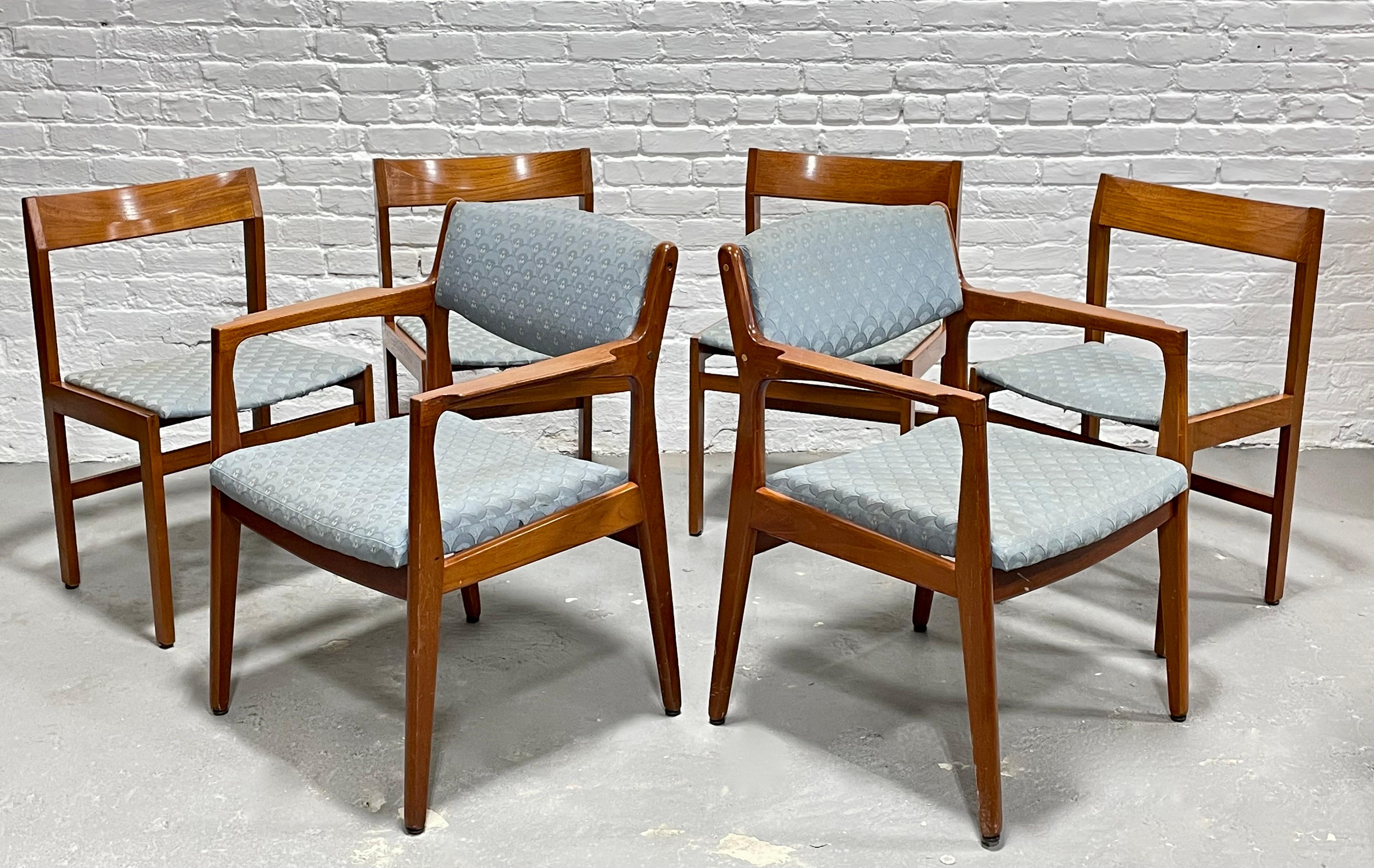 Mid Century MODERN Teak DANISH Dining CHAIRS by Knud Andersen for Jensen, Set of For Sale 1
