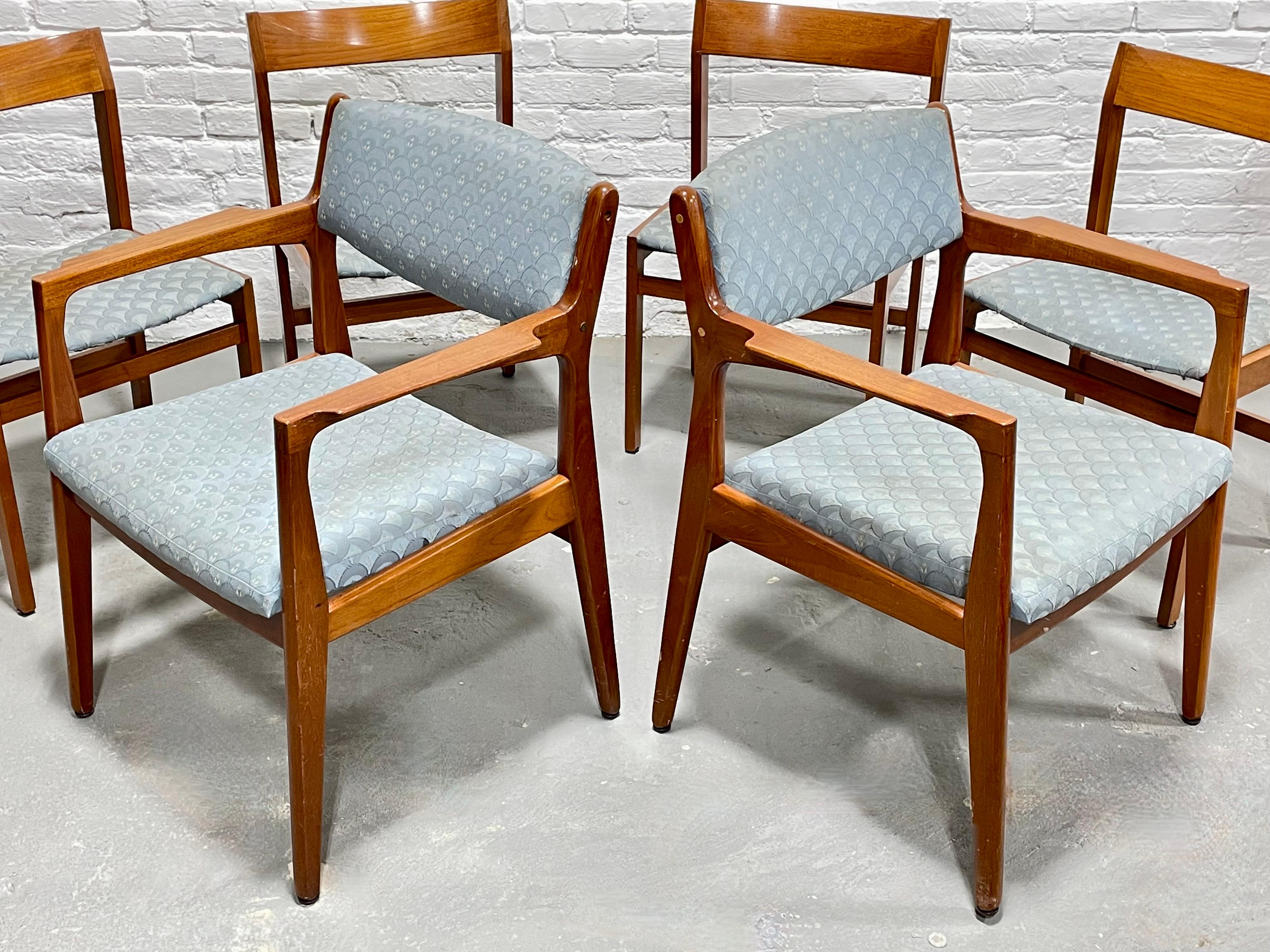 MODERN DANISH-Esszimmerstühle aus Teakholz von Knud Andersen für Jensen, Mitte des Jahrhunderts im Angebot 3