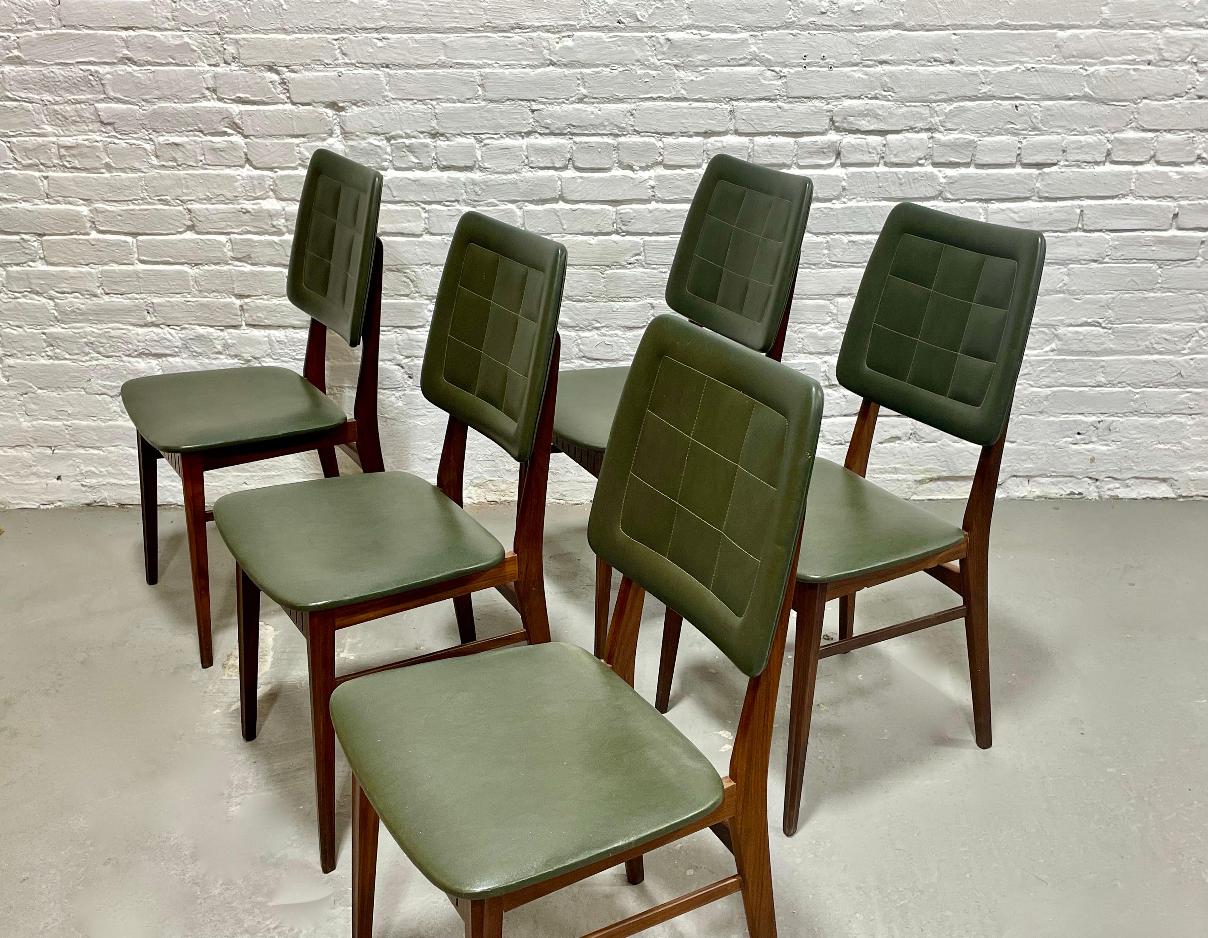 Mid-20th Century Mid Century MODERN Teak Danish DINING CHAIRS, Set of Five For Sale