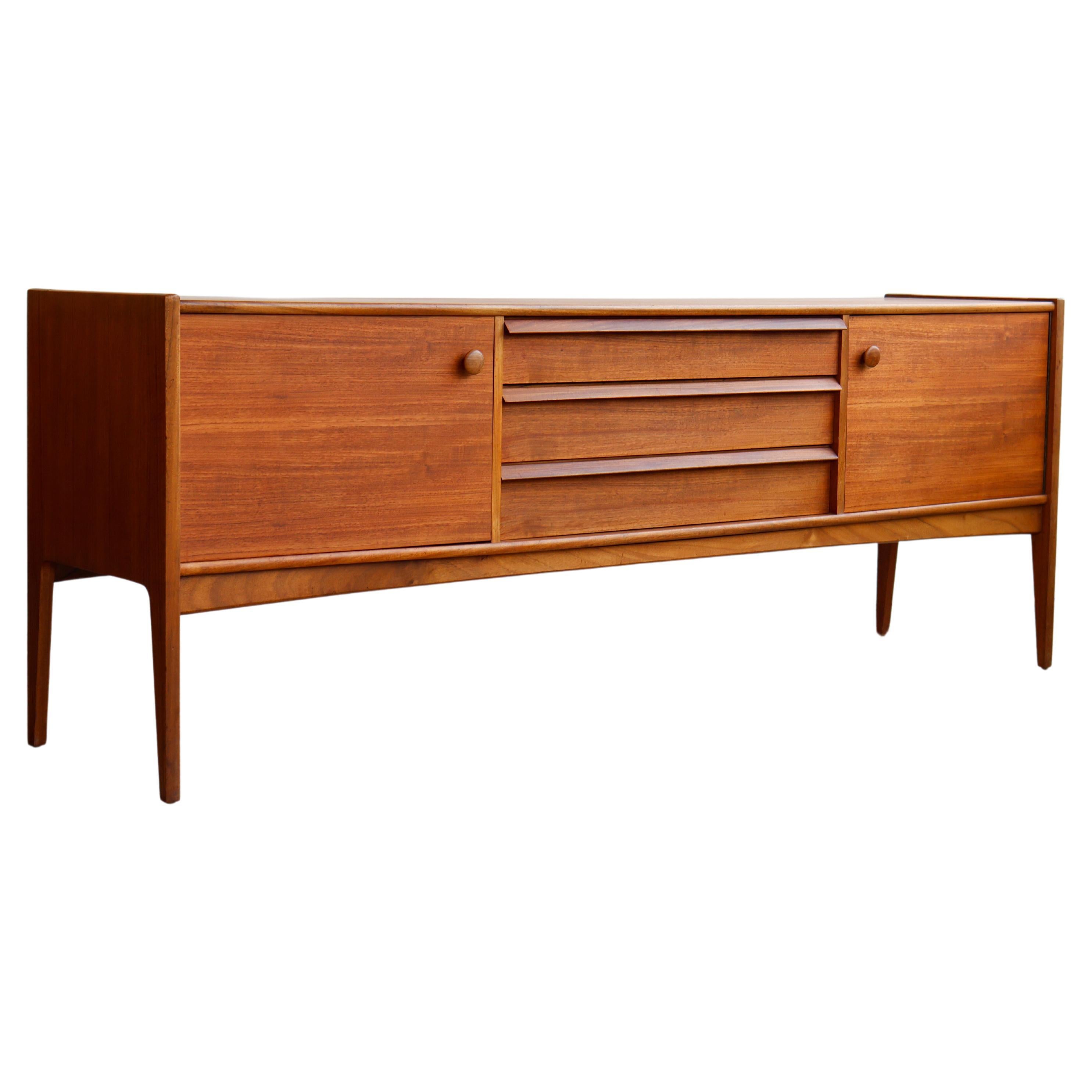 Mid Century Modern Teak Danish Modern Younger Sideboard Finished Back