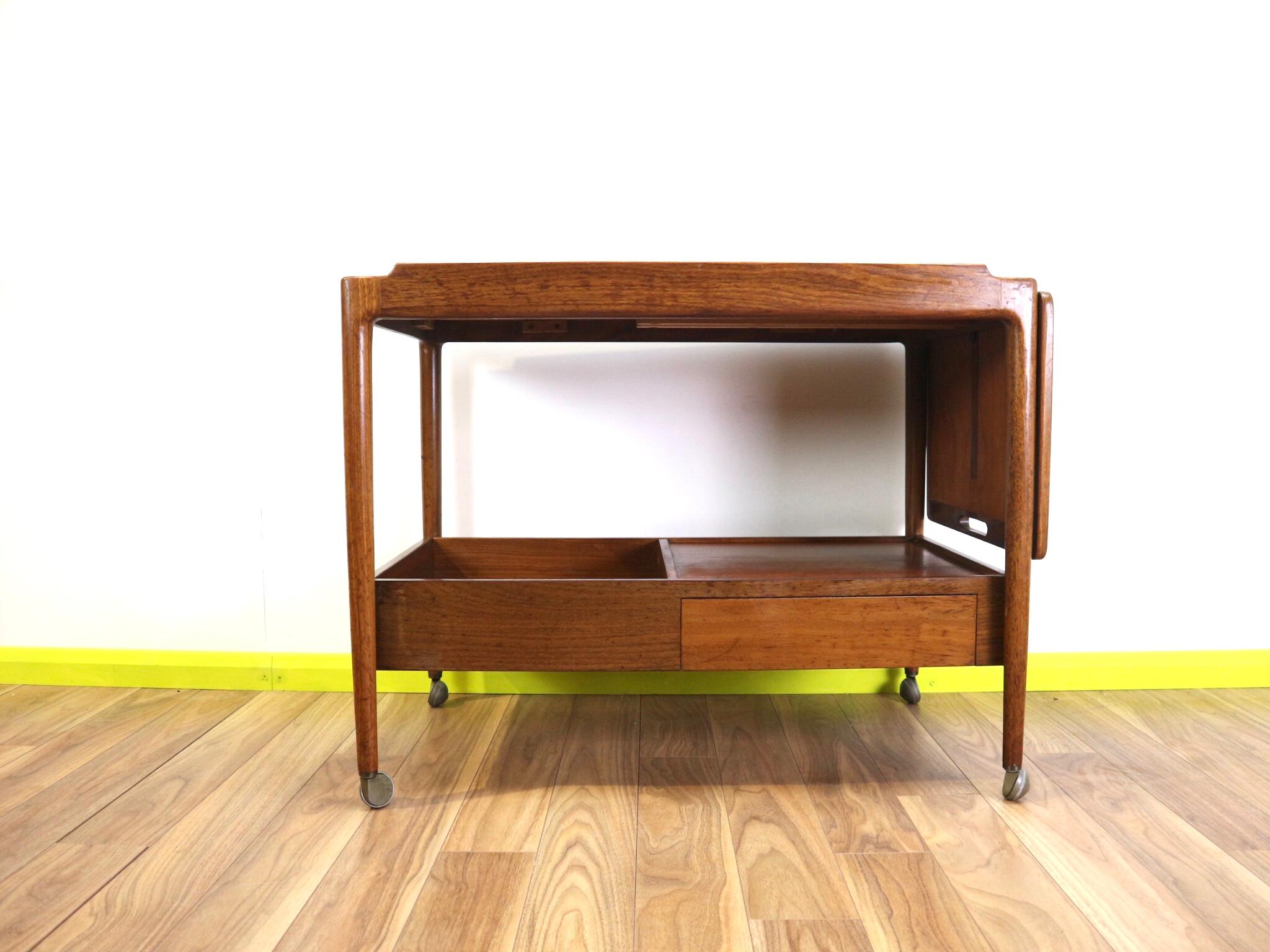 British Mid-Century Modern Teak Danish Teak Retro Barcart by LB Kofod Larsen for G Plan