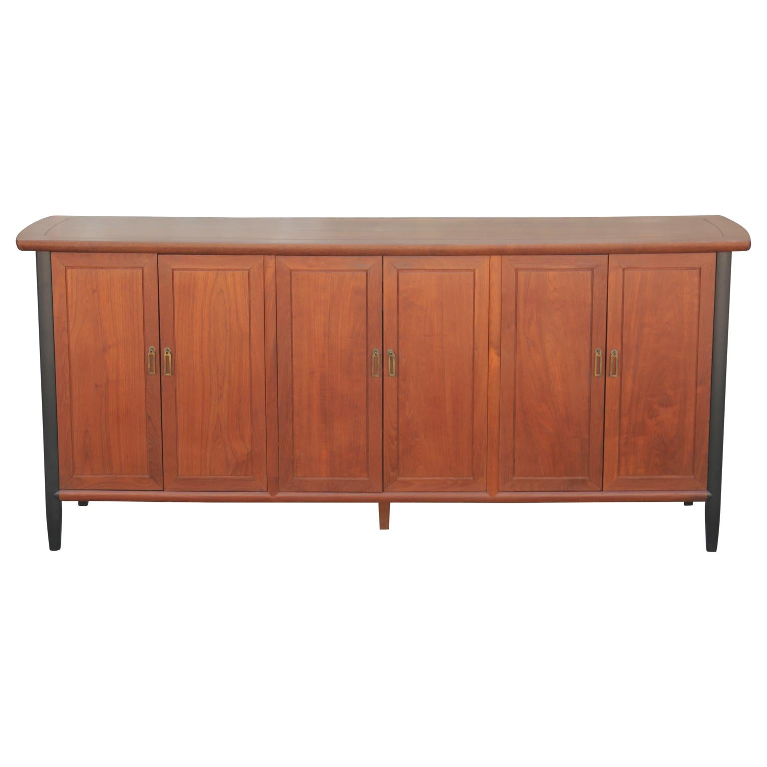 Mid-Century Modern Teak Danish Two-Tone Sideboard or Credenza