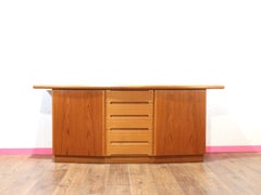 Mid Century Modern Teak Danish Vintage Sideboard Credenza by Skovby
