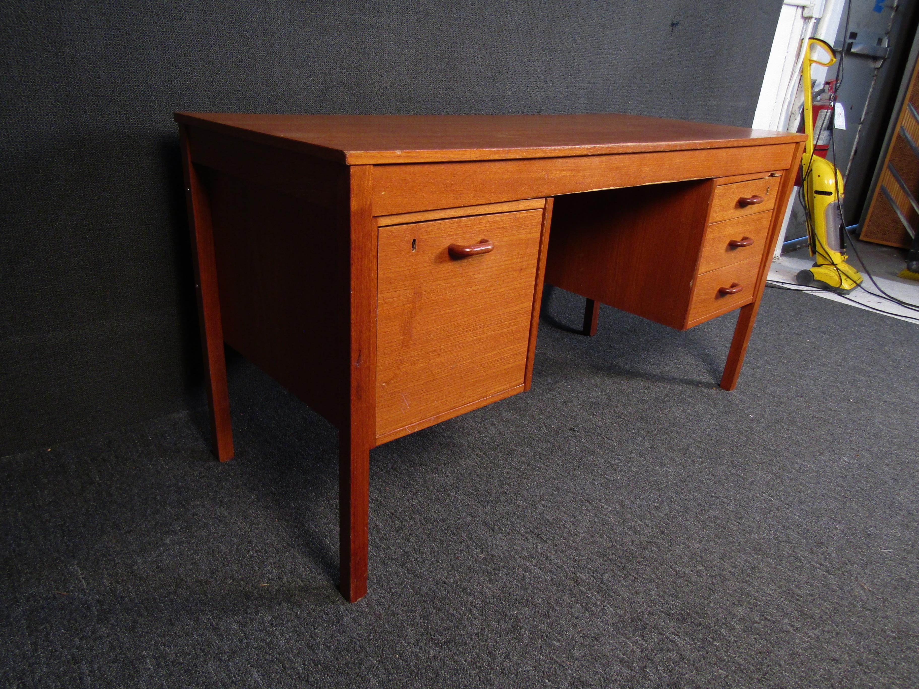 Mid-Century Modern Teak Desk 3