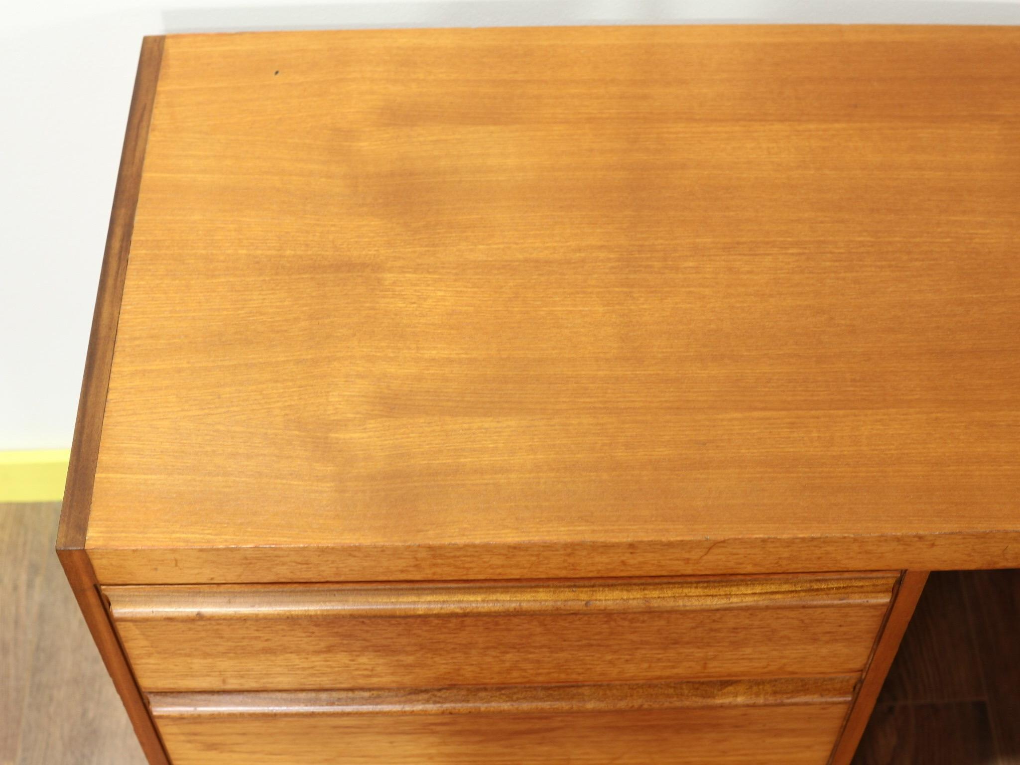 Mid-Century Modern Teak Desk Vanity and Stool by Beithcraft of Scotland 3