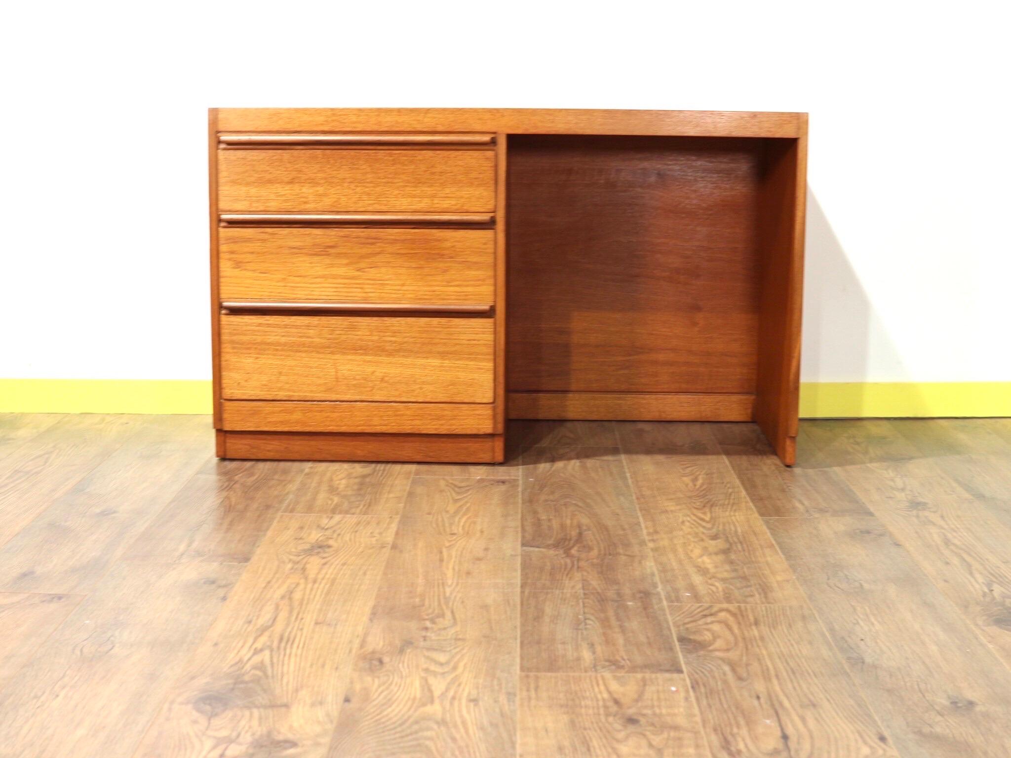 Mid-Century Modern Teak Desk Vanity and Stool by Beithcraft of Scotland 5