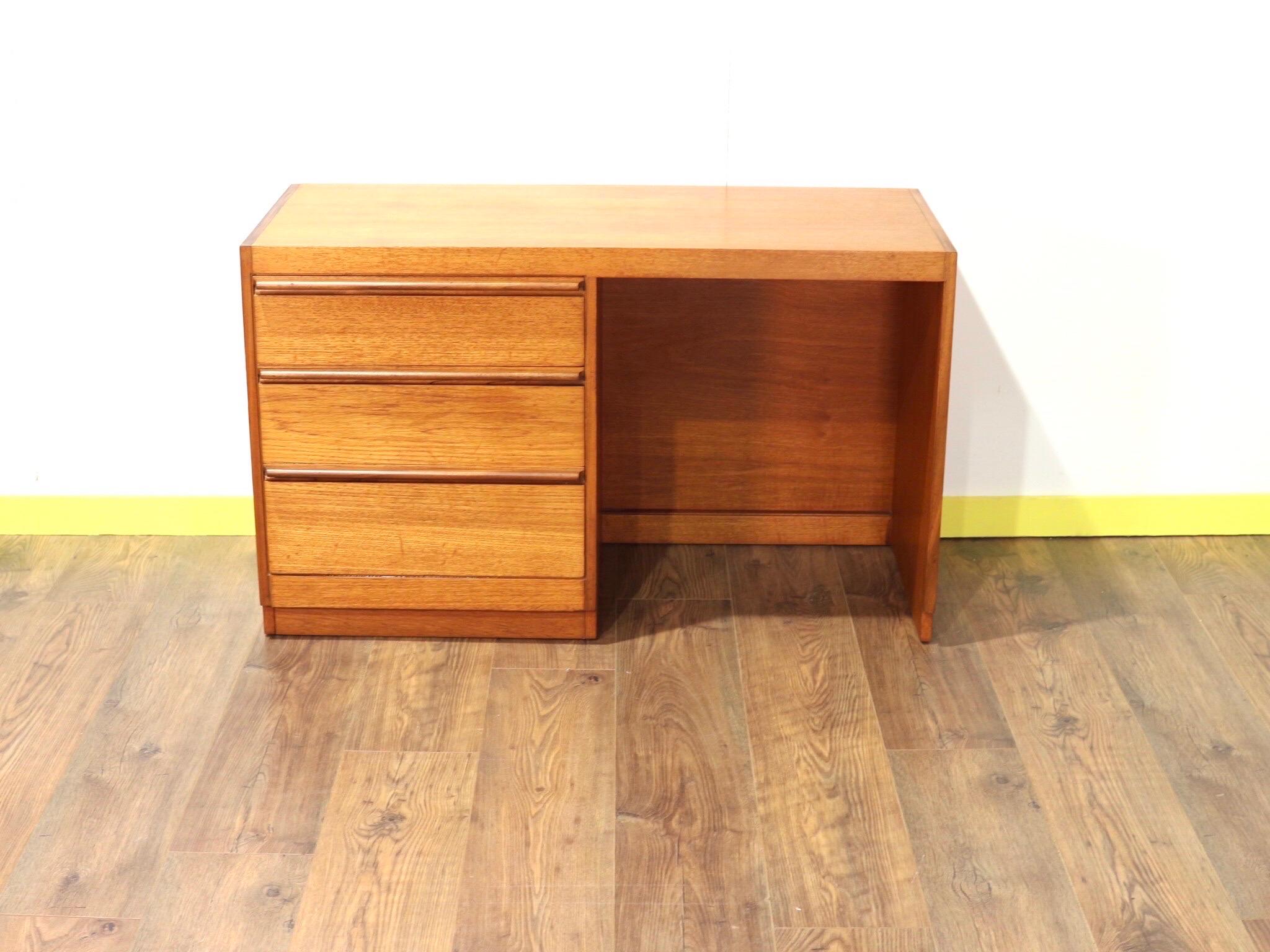 Mid-Century Modern Teak Desk Vanity and Stool by Beithcraft of Scotland 7