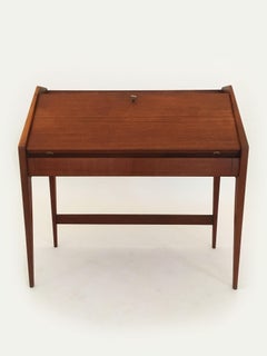 Mid-Century Modern Teak Desk, Writing Table by Walter Wirz for Wilhelm Renz