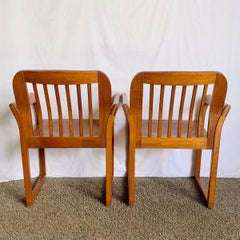Mid Century Modern Teak Dining Arm Chairs - Set of 4