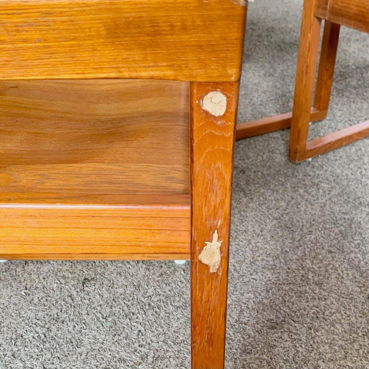 Mid Century Modern Teak Dining Arm Chairs - Set of 4 For Sale 1