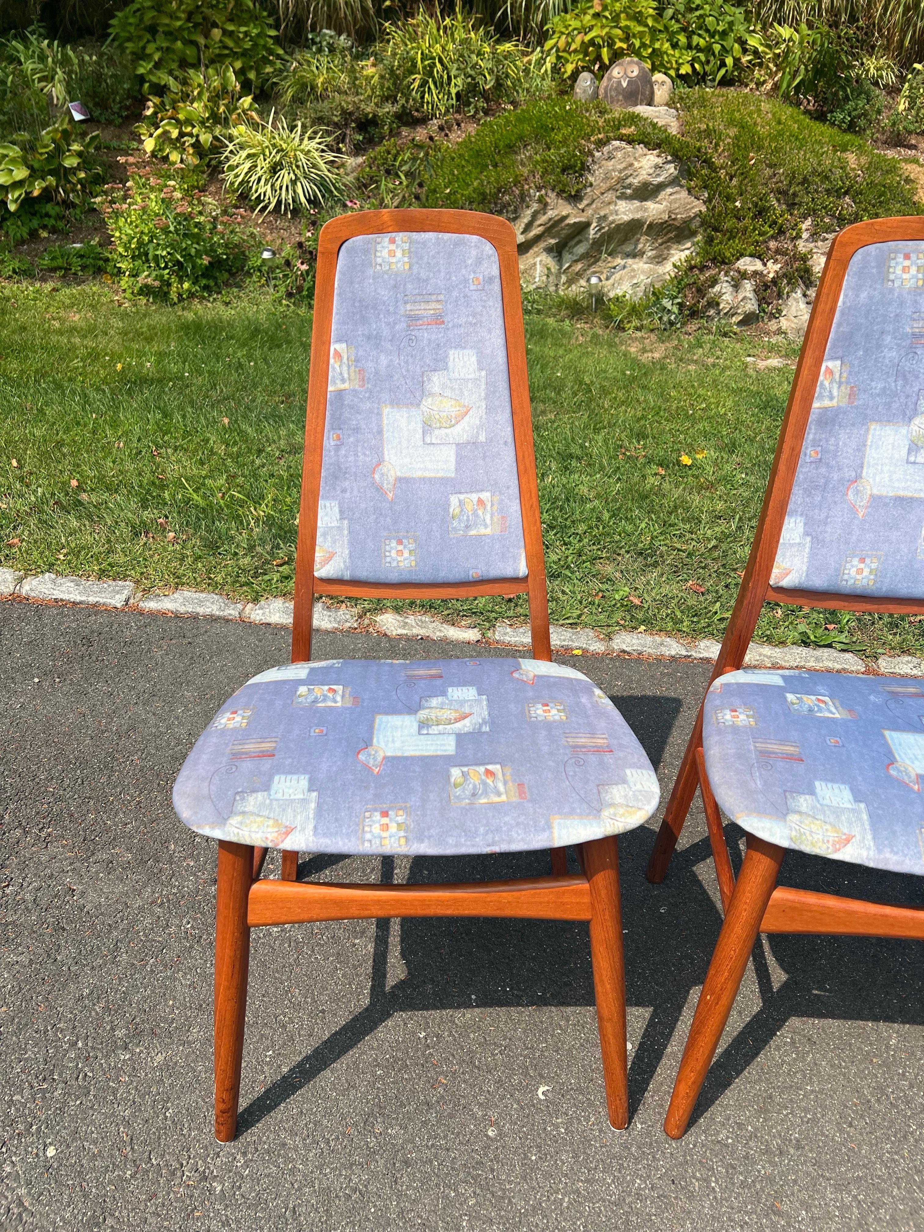 Mid-Century Modern Chaises de salle à manger en teck modernes du milieu du siècle attribuées à Vamdrup Stolefabrik en vente