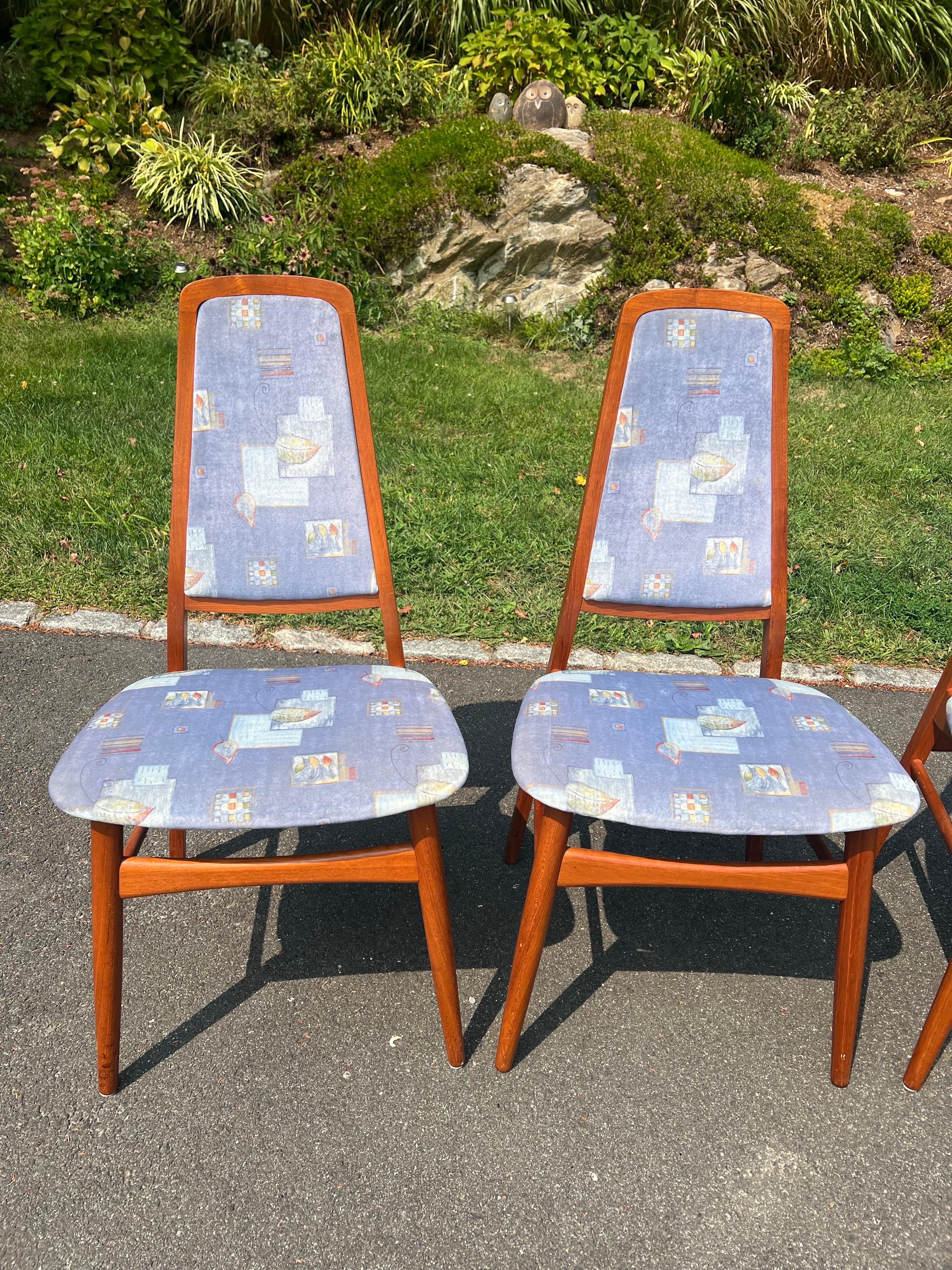 Chaises de salle à manger en teck modernes du milieu du siècle attribuées à Vamdrup Stolefabrik Bon état - En vente à Redding, CT