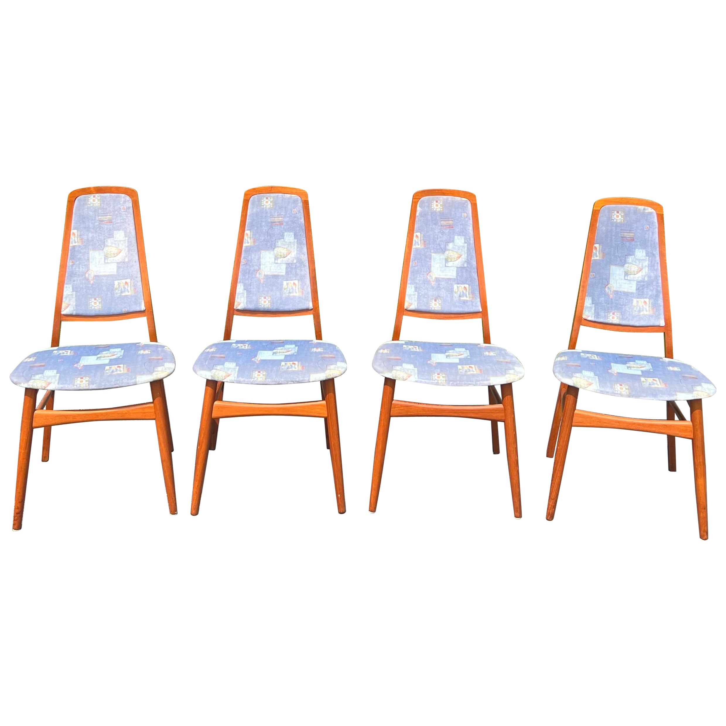 Chaises de salle à manger en teck modernes du milieu du siècle attribuées à Vamdrup Stolefabrik en vente