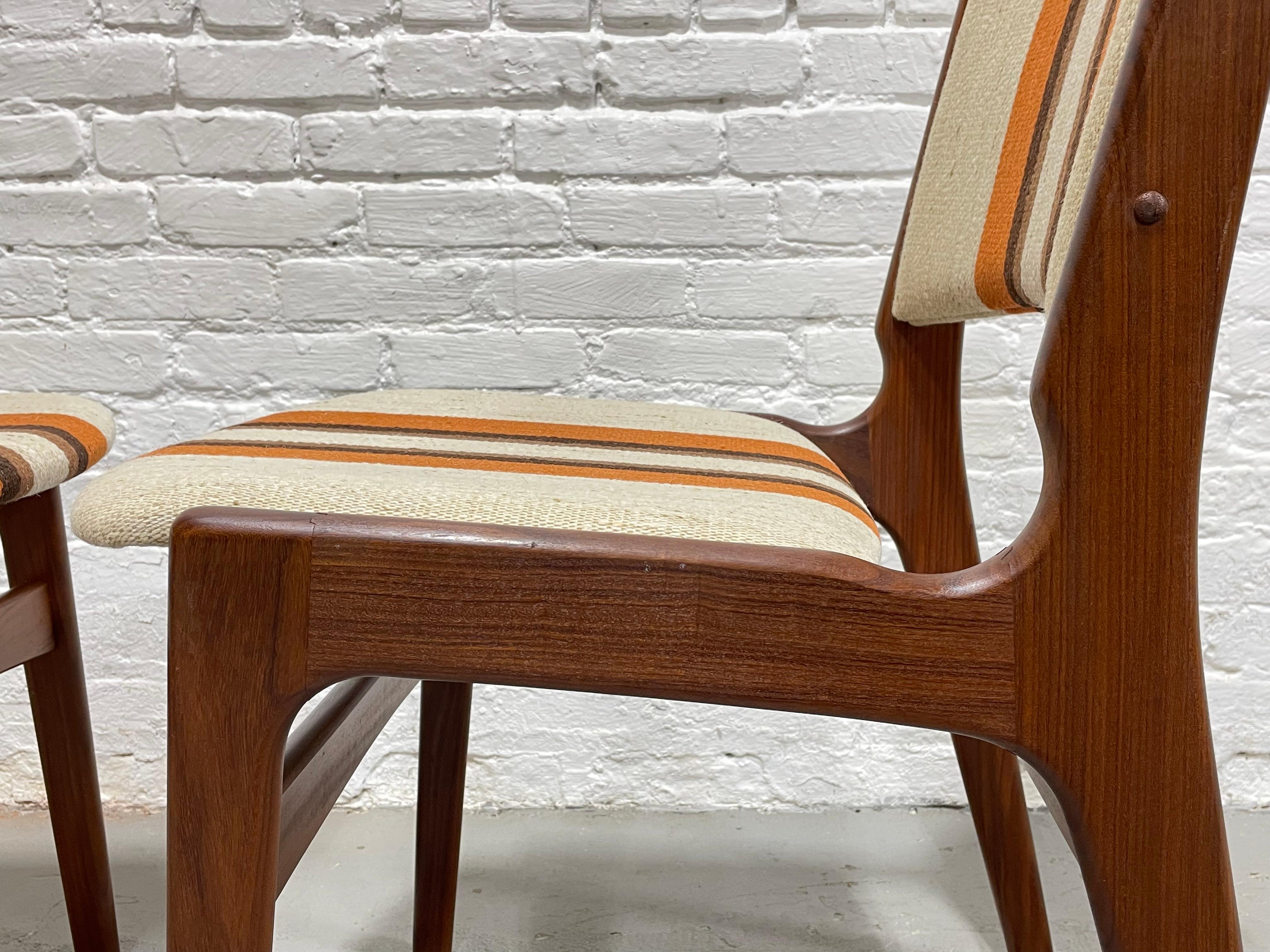 Mid Century MODERN Teak DINING CHAIRS by Erik Buch, Set of 4 For Sale 9