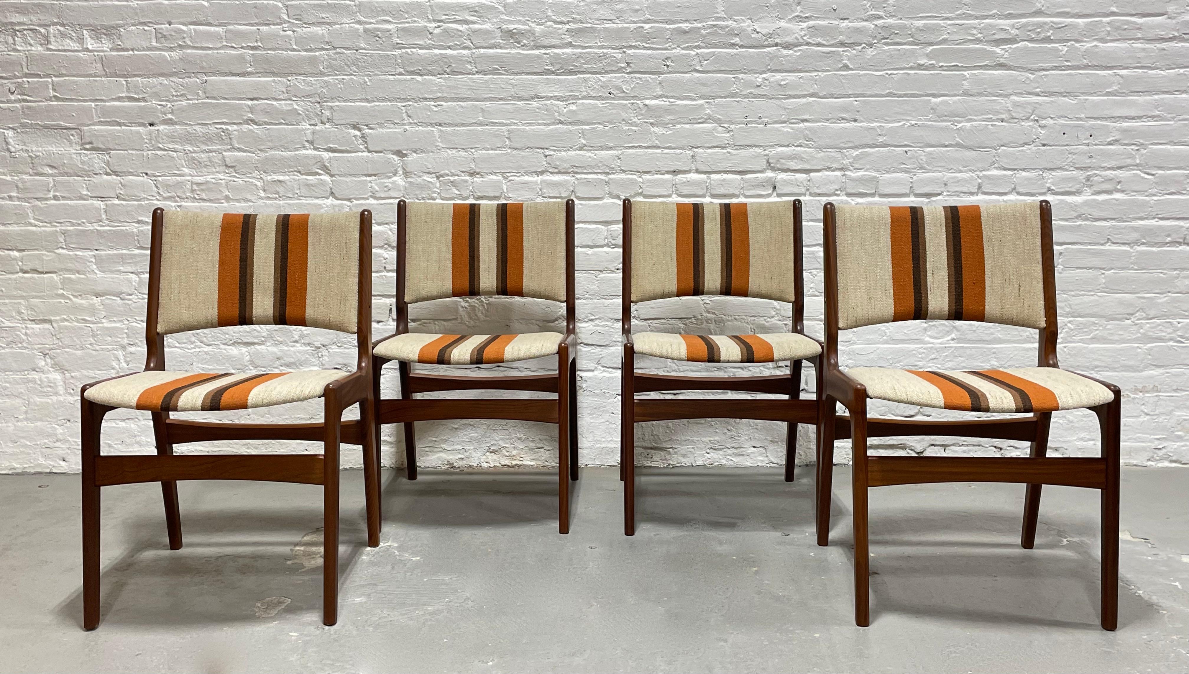 Mid Century MODERN Teak DINING CHAIRS by Erik Buch, Set of 4 For Sale 10
