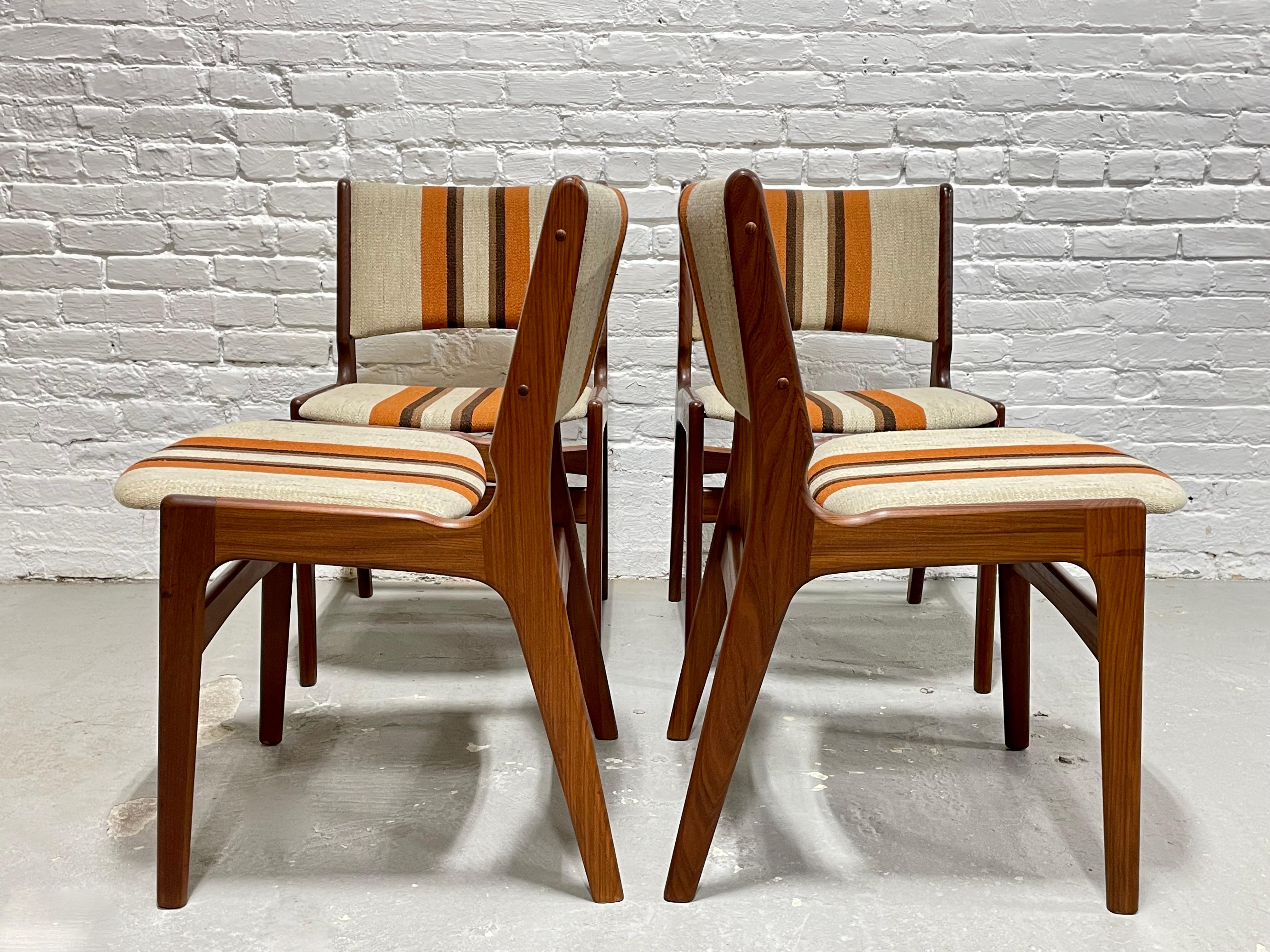 Mid Century MODERN Teak DINING CHAIRS by Erik Buch, Set of 4 For Sale 12