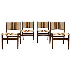 Mid Century MODERN Teak DINING CHAIRS by Erik Buch, Set of 4