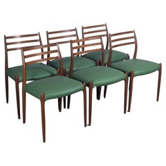 Mid-Century Modern Teak Dining Chairs, Model 78, by J. L. Møller, c1960s