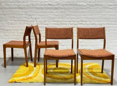 Mid Century MODERN Teak DINING CHAIRS, Set of 4