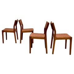 Mid Century MODERN Teak DINING CHAIRS, Set of 4