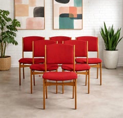Mid Century Modern Teak Dining Chairs, Set of 6 Erik Buch attributed, Denmark