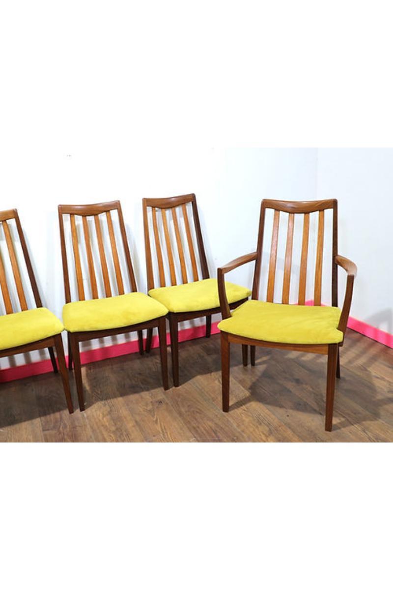 Mid Century Modern Teak Dining Chairs x 6 By G Plan Danish Style In Good Condition In Los Angeles, CA