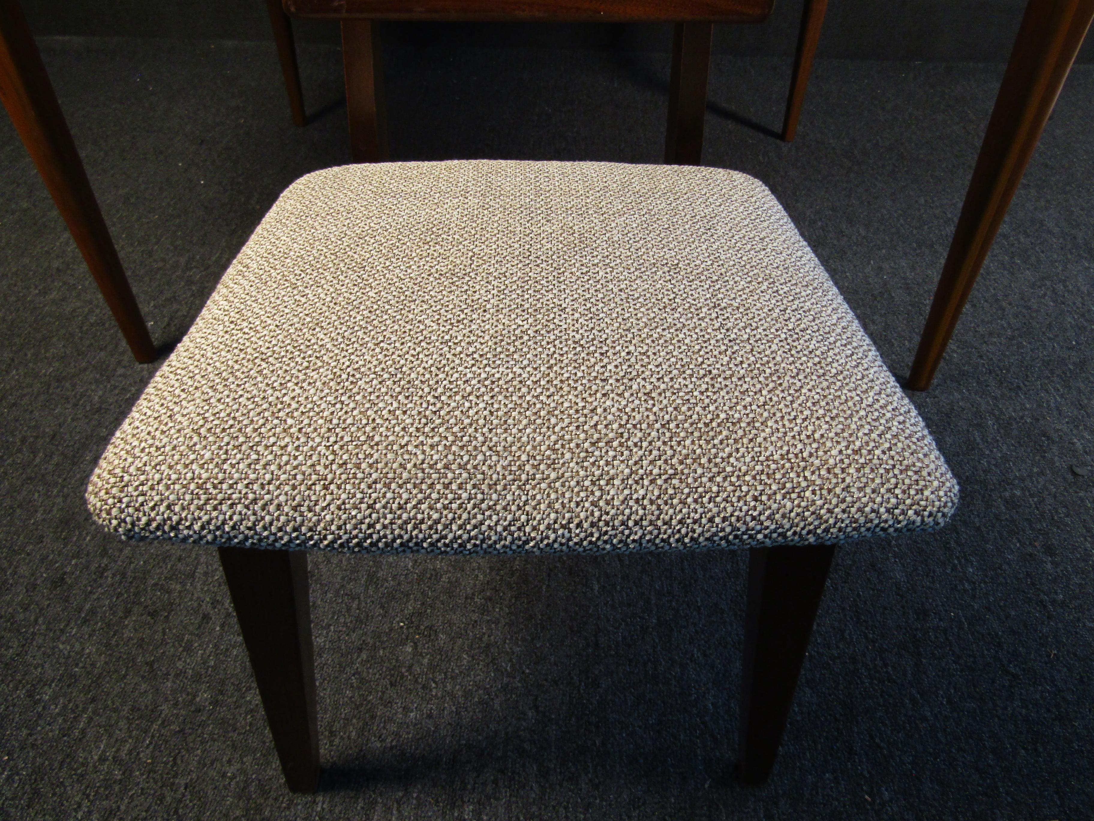 Upholstery Mid-Century Modern Teak Dining Room Set