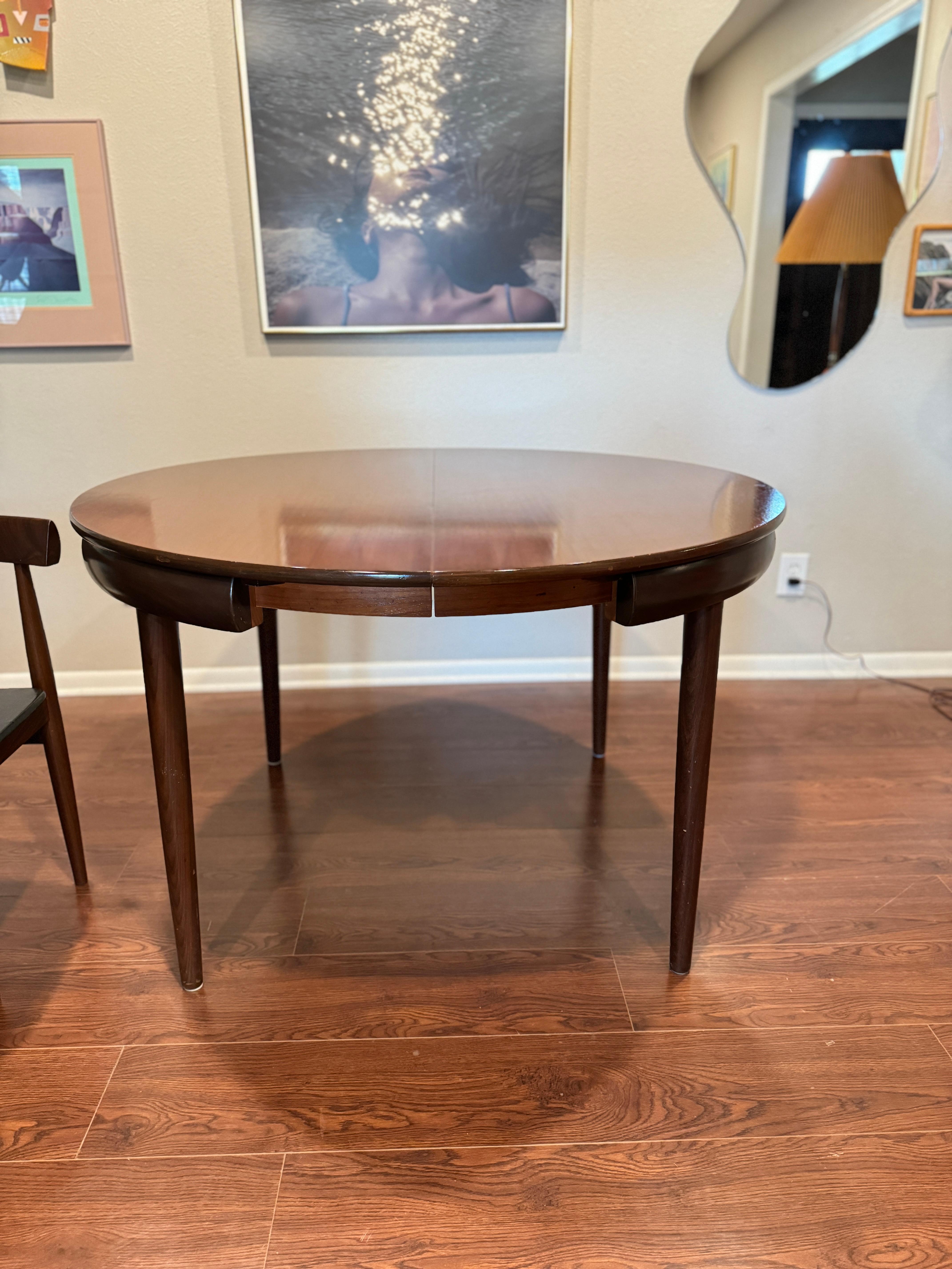 Mid century modern teak dining set by Hans Olsen for Frem Rojle, circa 1960s 5