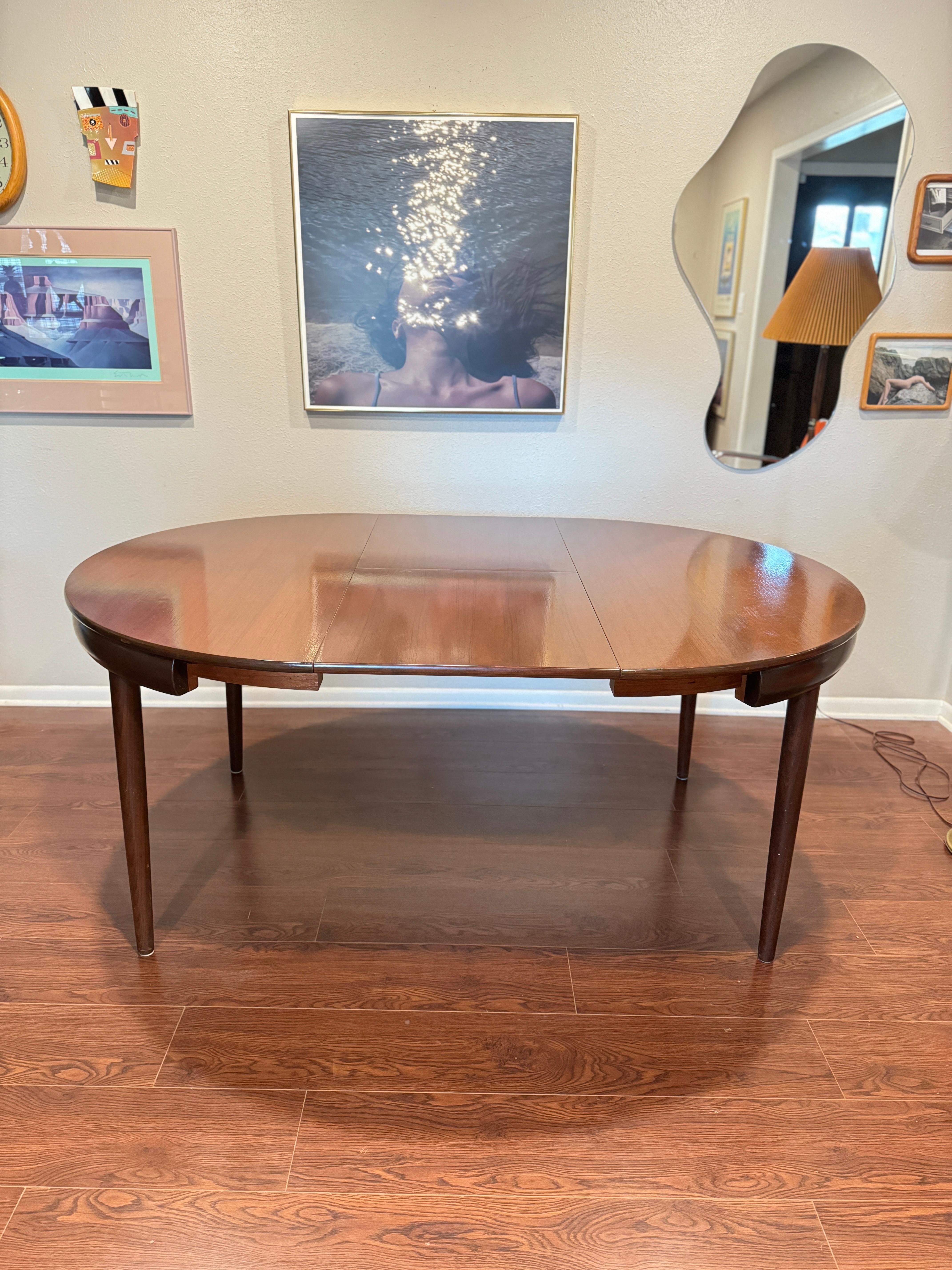 Mid century modern teak dining set by Hans Olsen for Frem Rojle, circa 1960s 6