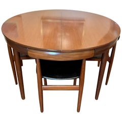 Mid century modern teak dining set by Hans Olsen for Frem Rojle, circa 1960s