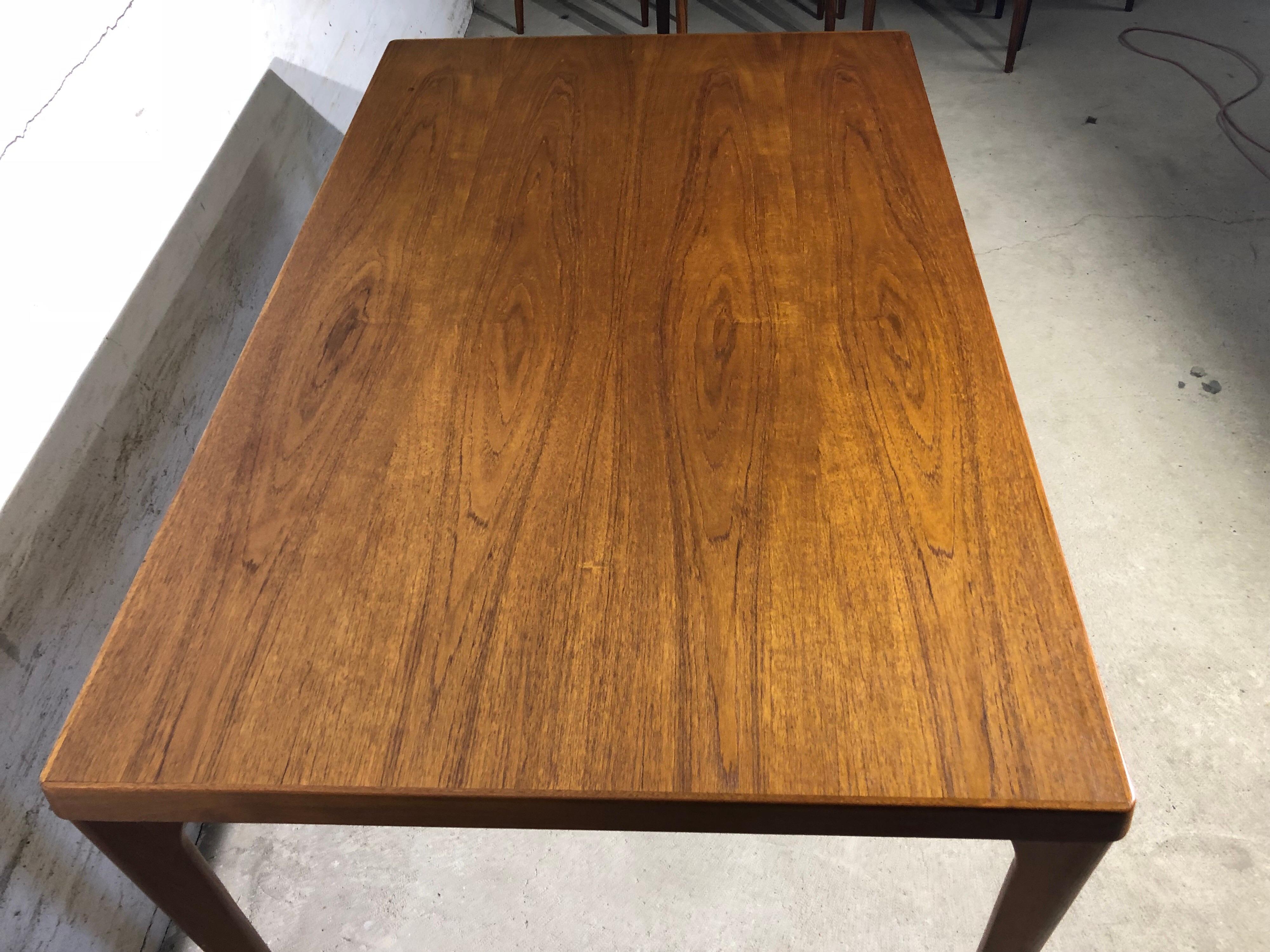 Mid-Century Modern Teak Dining Table by Henning Kjærnulf 8