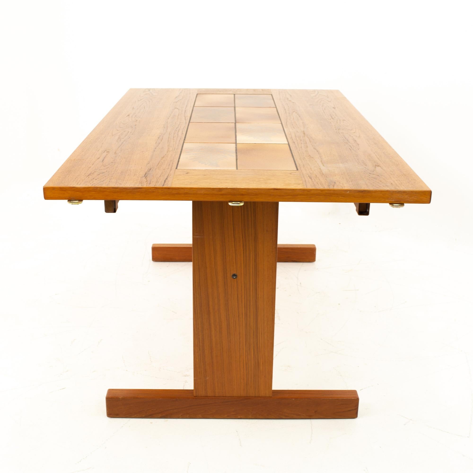 dining table with slate inlay