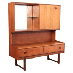 Mid-Century Modern Teak Display China Cabinet Turnidge of London Danish Design