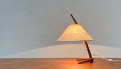 Mid-Century Modern Teak Dornstab Table Lamp by A. Pöll for Kalmar, Vienna, 1950s