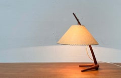 Lampada da tavolo Dornstab in teak di A. Pöll per Kalmar, Vienna, anni '50.