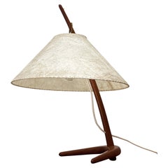 Mid-Century Modern Teak Dornstab Table Lamp by A. Pöll for Kalmar, Vienna, 1950s