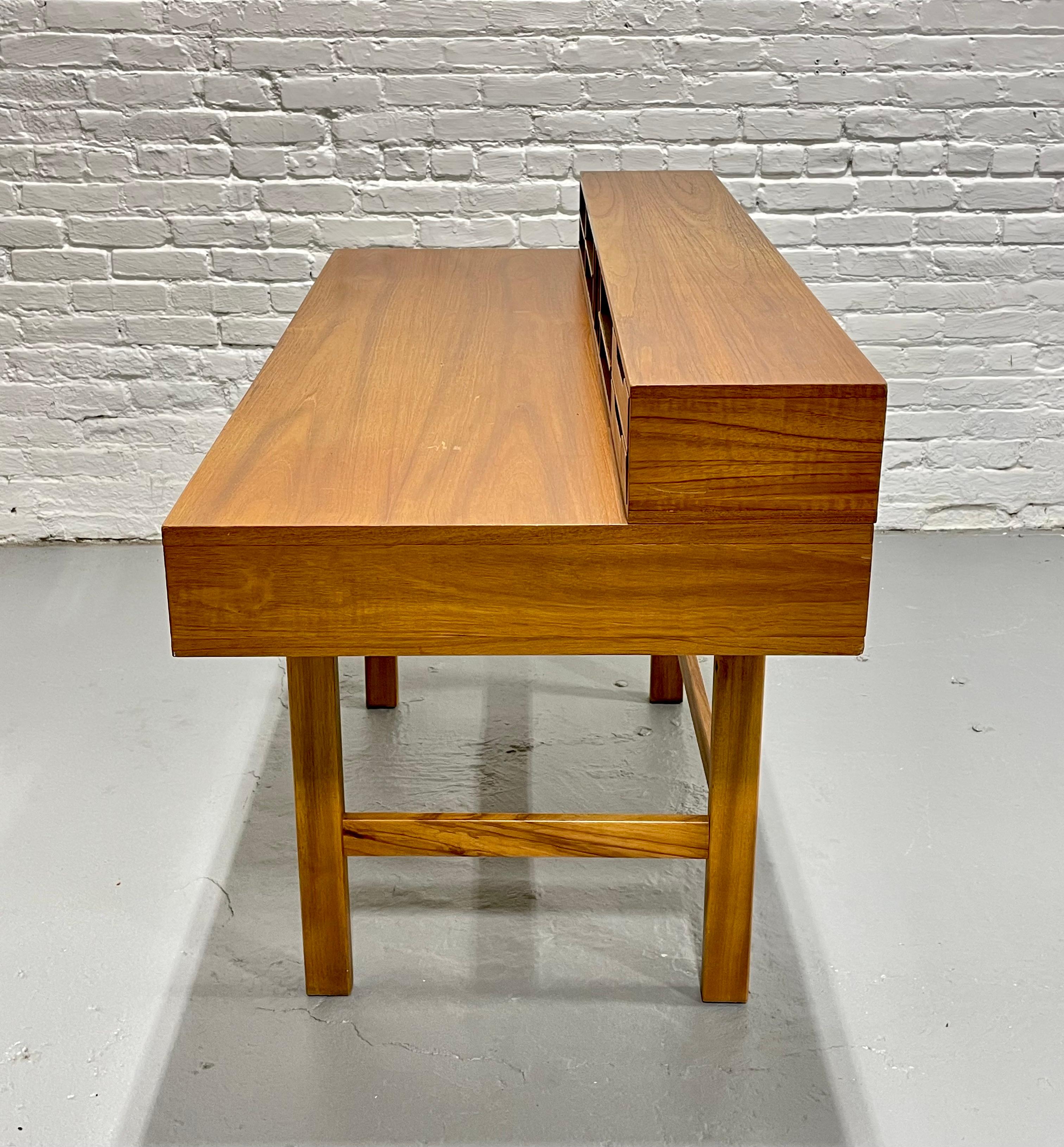 Mid Century Modern Teak Double Sided DESK in the style of Peter Lovig, 1960's For Sale 6