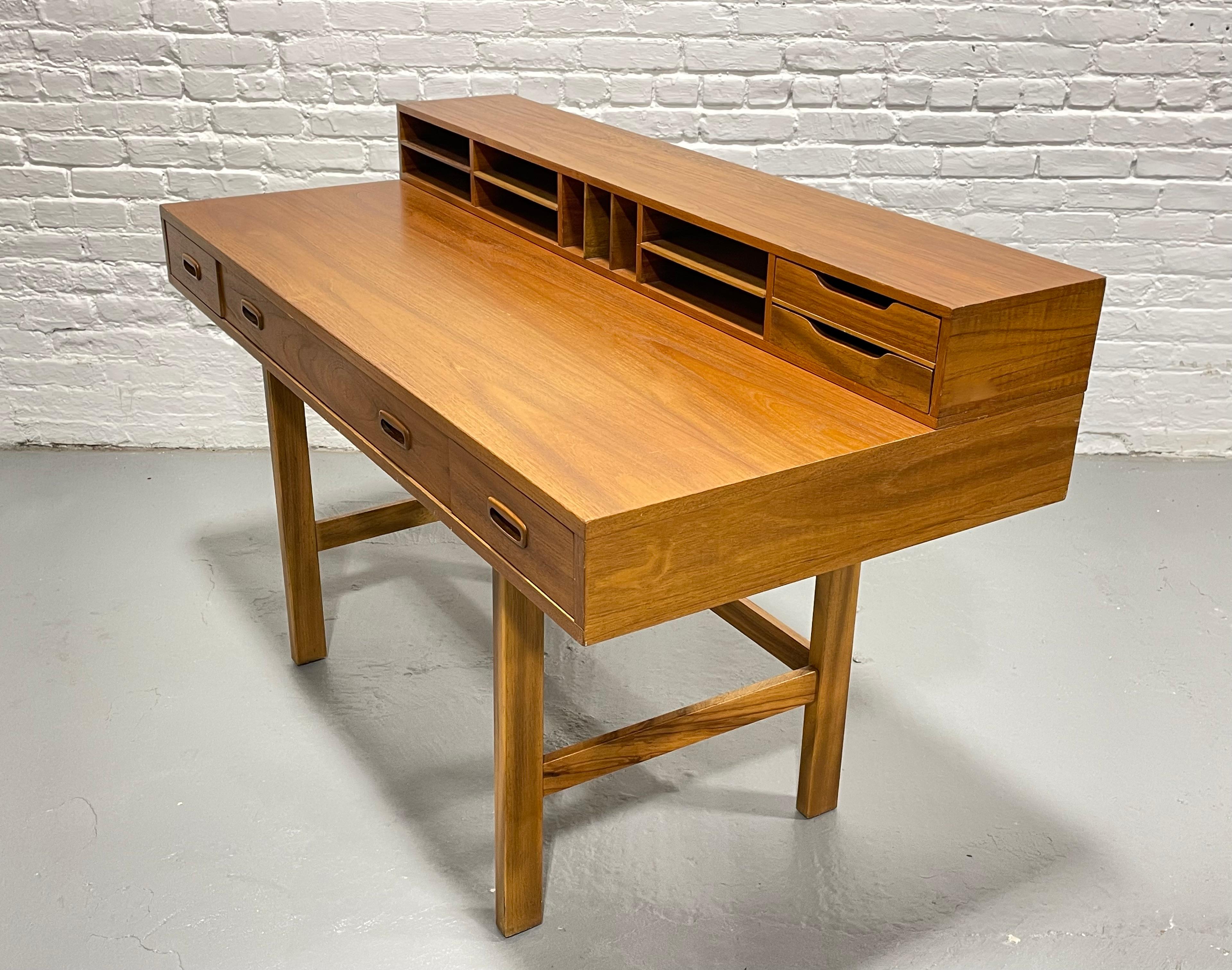 Mid Century Modern Teak Double Sided DESK in the style of Peter Lovig, 1960's For Sale 8