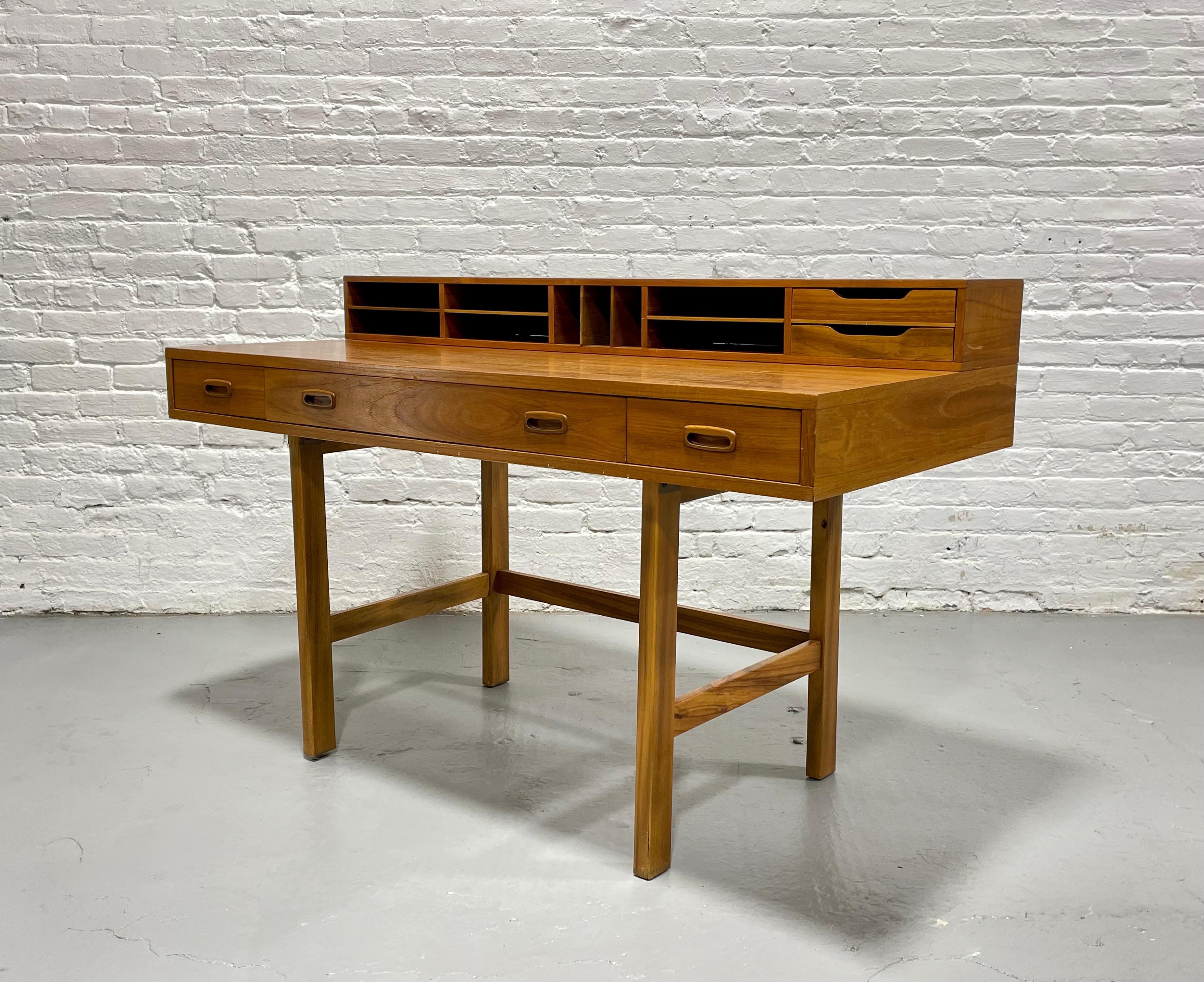 Mid Century Modern Teak Double Sided DESK in the style of Peter Lovig, 1960's For Sale 2