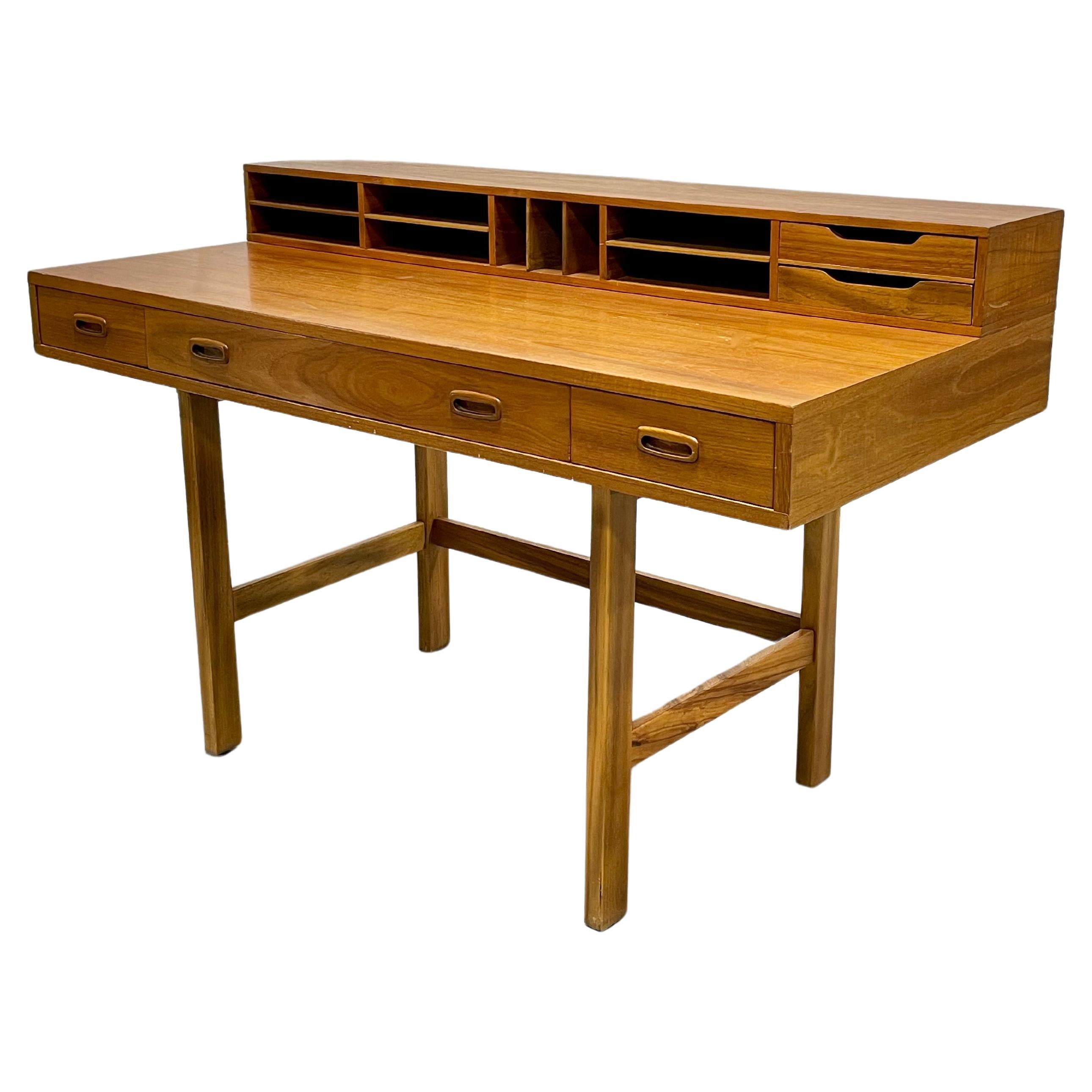Mid Century Modern Teak Double Sided DESK in the style of Peter Lovig, 1960's For Sale