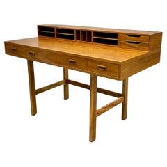 Retro Mid Century Modern Teak Double Sided DESK in the style of Peter Lovig, 1960's