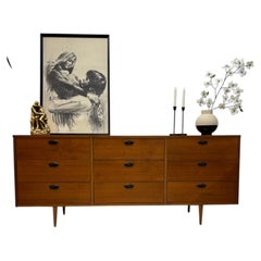 Mid-Century Modern Teak Dresser Credenza, 9-Drawer, Canada, 1960s