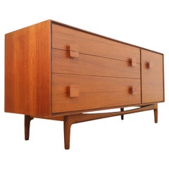 Vintage Mid Century Modern Teak Dresser Credenza by Kofod Larsen for G Plan Danish Range