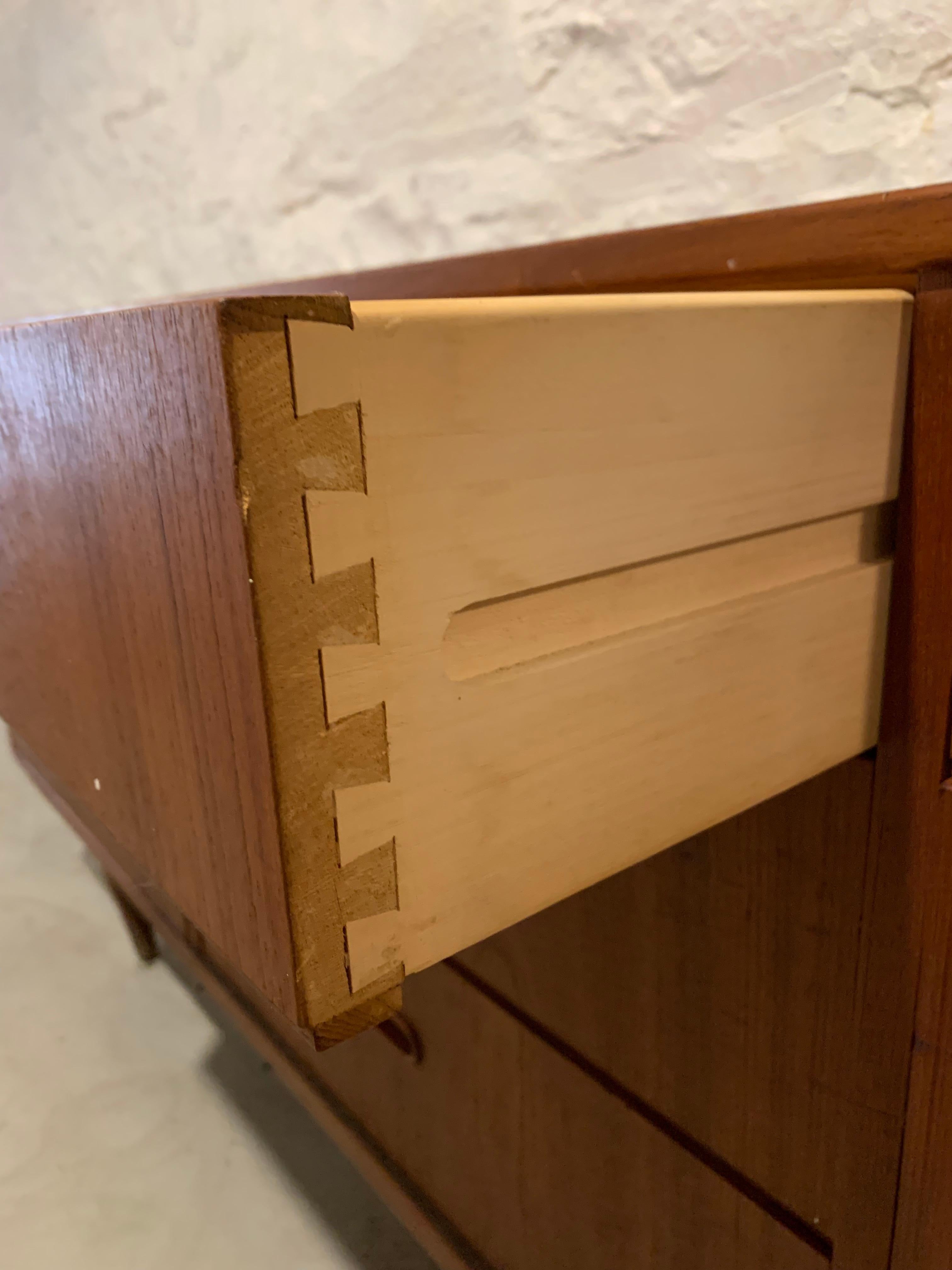 Mid-Century Modern Teak Dresser or Credenza by Falster Denmark For Sale 12