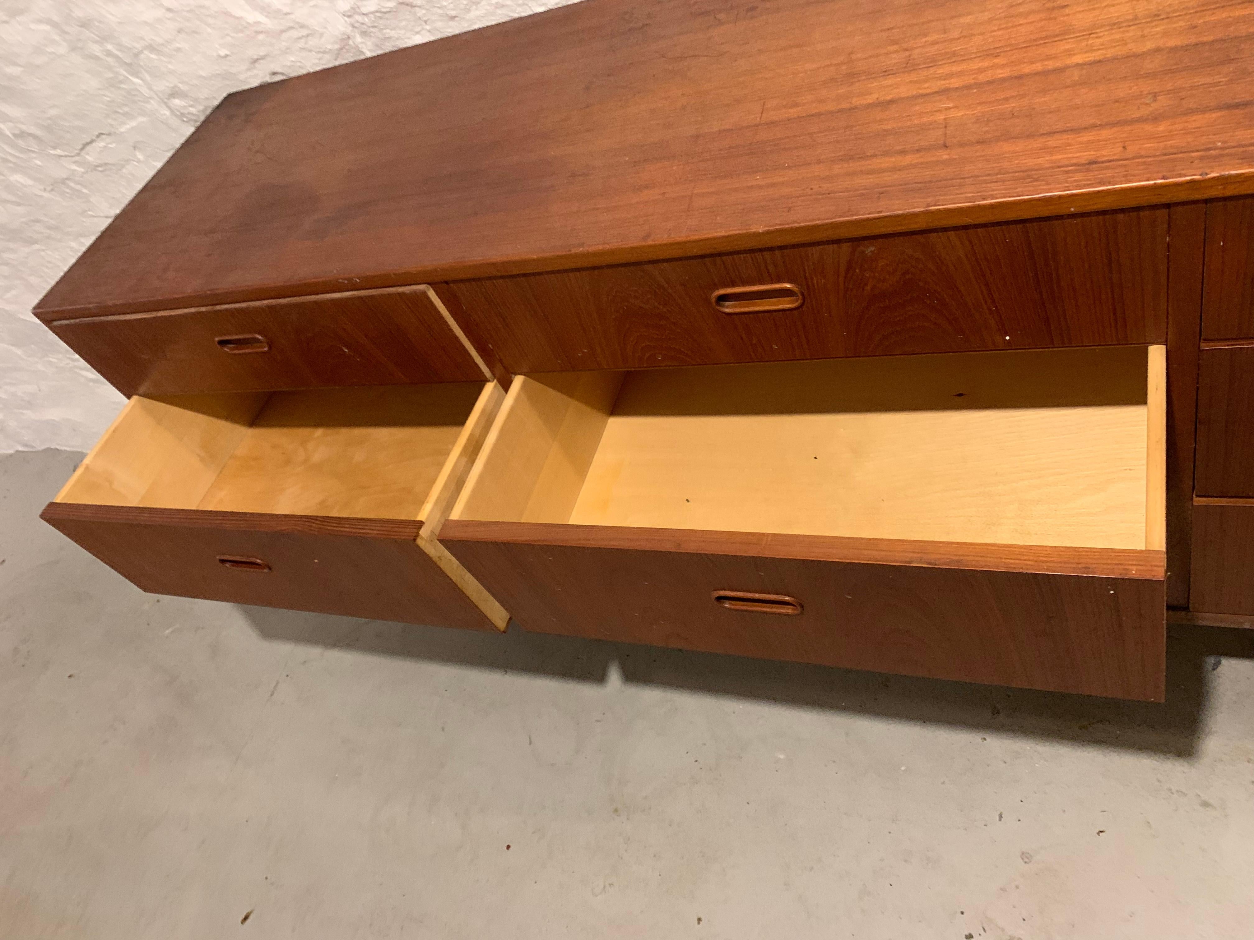 Rosewood Mid-Century Modern Teak Dresser or Credenza by Falster Denmark For Sale