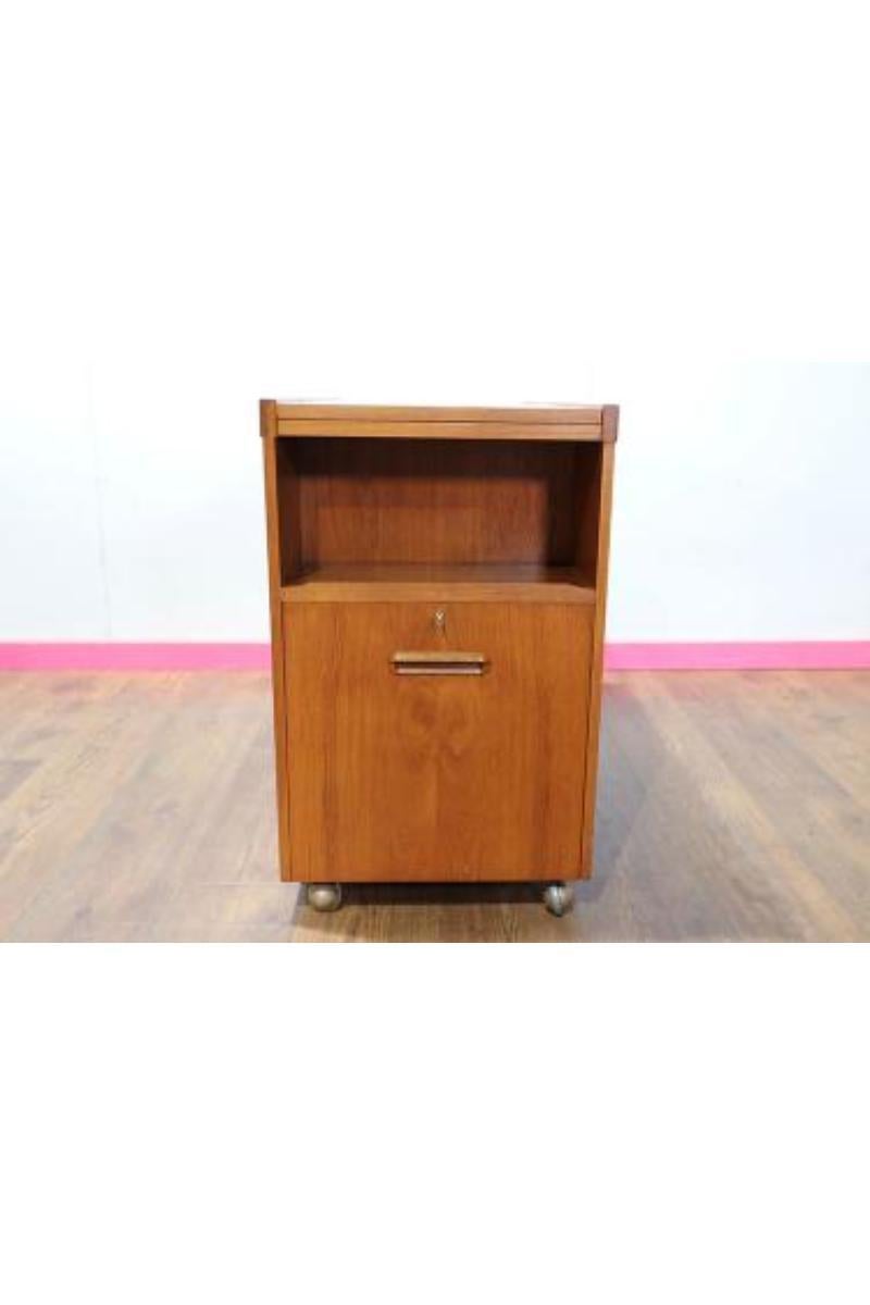 Mid Century Modern Teak Drinks Trolley Bar Cart Danish Style Vintage Teak 5