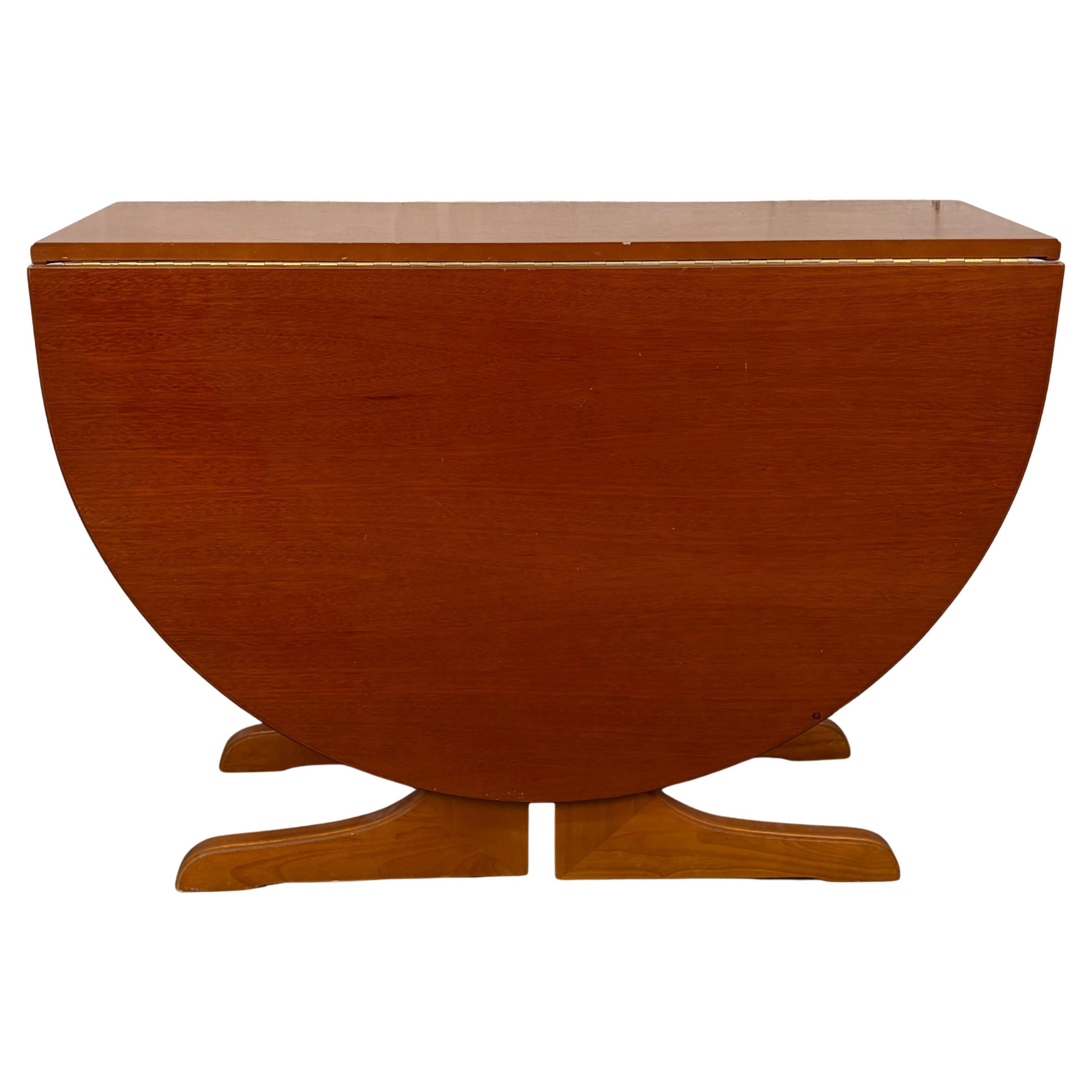 Mid-Century Modern Teak Drop-Leaf Dining Table