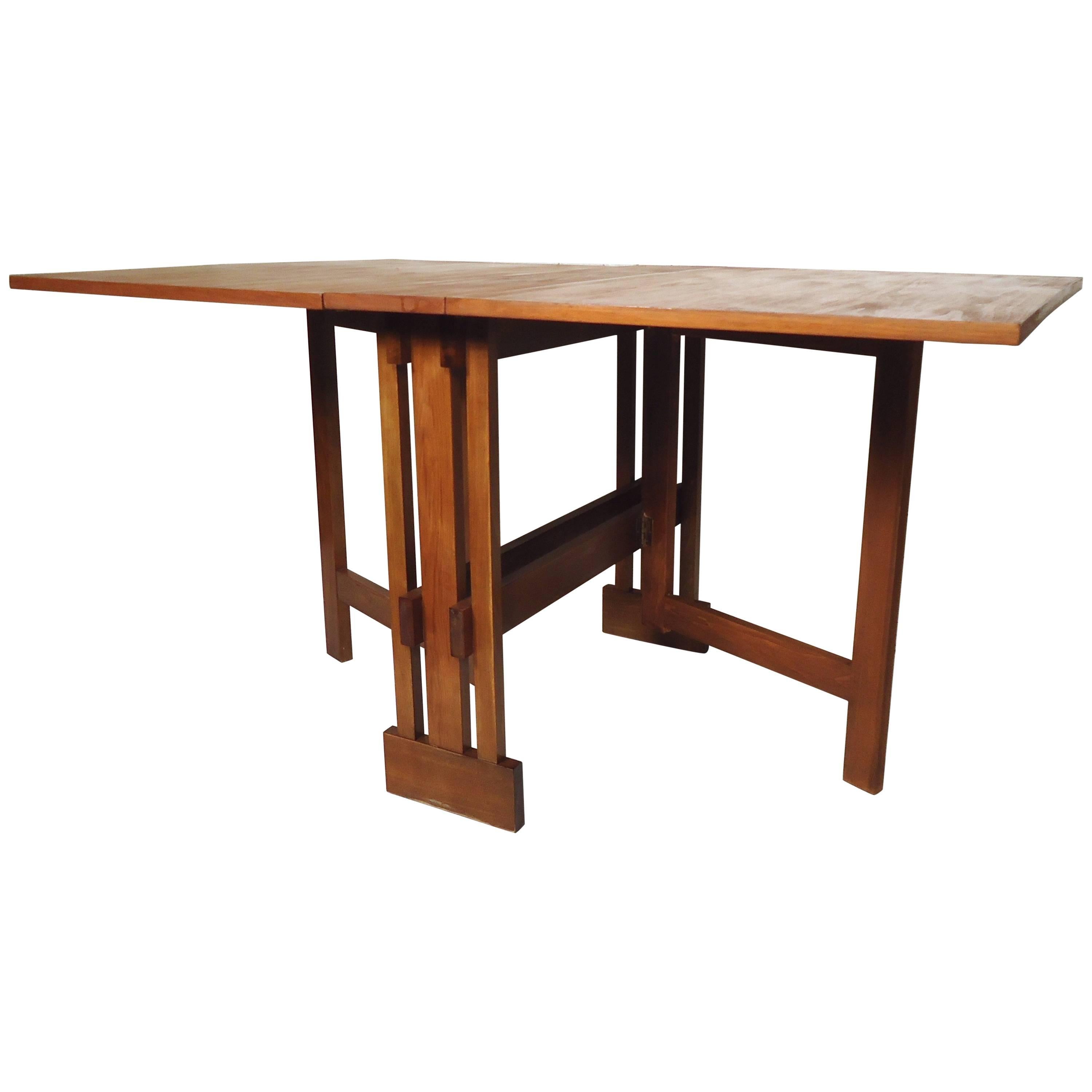 Mid-Century Modern Teak Drop Leaf Table