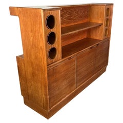 Mid-Century Modern Teak Dry Home Cocktail Bar Made in England Turnidge