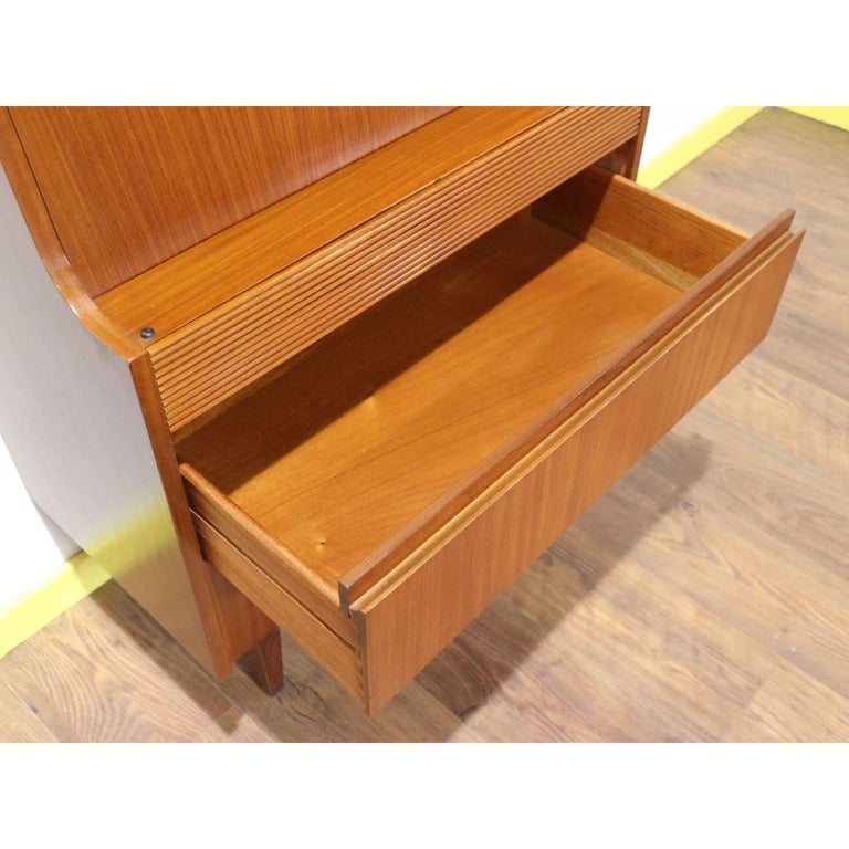 Mid Century Modern Teak Elliots of Newbury Secretaire Desk Bureau ...